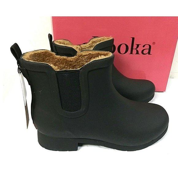 chooka plush chelsea rain boots